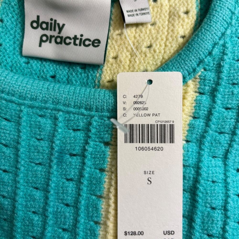 Anthropologie $128 Daily Practice Striped Knit Mini Dress Size Small NWT - Picture 3 of 4